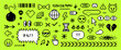 © v1ra - Set of pixel art creative elements in retro 8 bit style. Collection of pixelated speech bubble, heart, star, sparkle, emoji, bomb, planet, bow, skull, cursor, eyes, different icons, nostalgia design.
