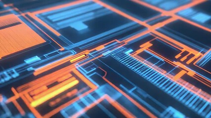 Futuristic interface displaying complex data streams in cyberspace