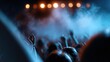 © Chandlerlikes - cinematic top view of a music concert with lights, smoke, and dancing crowd