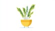 © KOOLAIDMAN100X - Ears of wheat and green houseplant growth decoration in a flowerpot