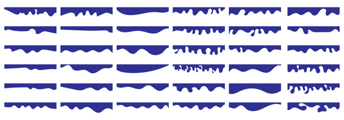 Collection of dividers shape templates. Curve Lines, Wave Collection of Abstract Design Element. Modern separator header for website and app in eps 10
