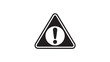 © Png Art - Black and white warning triangle icon with exclamation mark