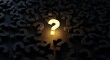 © abdelaziz@771 - Discover solutions with a glowing question mark surrounded by unanswered questions concept image