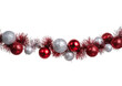 © Mario - Christmas garland with red and silver ornaments and tinsel