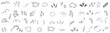 © MR.AK - Line marker brush pen sketch underline set. Hand drawn pencil arrow, heart, star marker brush stroke icon element highlight scribble set. vector set