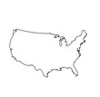 © MDREAZUL - Simple outline map of the united states of america in a clean minimalist style