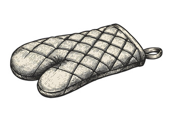 Isolated Illustration Of Oven Mitt On Transparent Background Baking Cooking