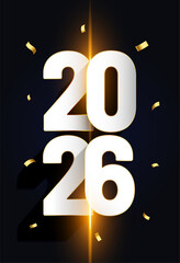 Wall Mural - decorative 2026 lettering new year poster design