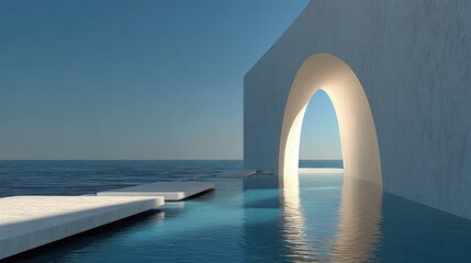 Wall Mural - Modern minimalist architecture by the sea