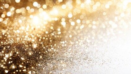 Golden glitter bokeh background