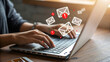 ©  Blar Studio - Urgent emails needing attention on laptop convey busy work life and digital communication challenges in today's fast paced business world