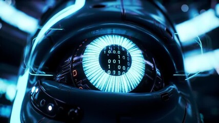 Futuristic eye of a machine