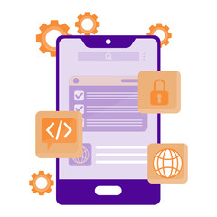 Mobile App Development Illustration