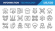 © YuriyAlt_Art - Information technology icons. Information technology and Internet line icon set. Editable Stroke.