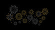 © Maureen - Festive fireworks in gold and silver on black background