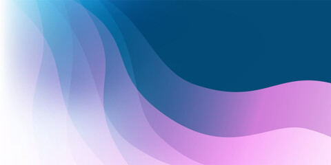 Wall Mural - Abstract background with translucent wavy, curvy shapes, soft gradient colors in blue, purple and pink. Modern flowing design, perfect for digital art, presentations, or contemporary decoration.