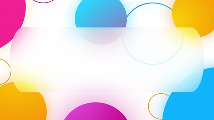 Glass plate with colored spheres. Computer generated 3d render