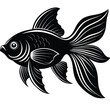 © Jannatul jui - Fish vector illustration with silhouette on white background