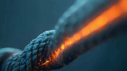 Wall Mural - glowing fiber optic cable transmitting data in the digital age