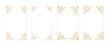 © sofiartmedia - Gold rectangle frames collection art deco Thin golden floral Luxury shiny borders isolated set florish elements design for stylish headers invitations card photo poster book cover