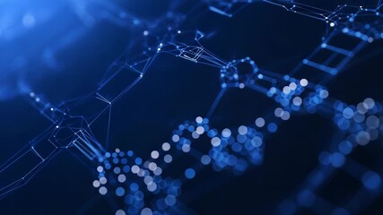Wall Mural - futuristic plexus network connecting digital nodes in cyberspace