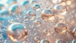 © Lasvu - Close-up of bubbles in water, with reflective surfaces and a sense of motion. Fluid dynamics and surface tension. The concept of bubbles and fluid interactions.