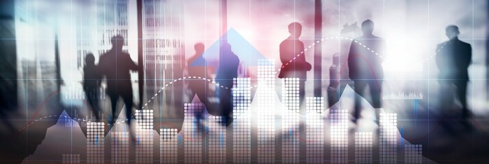 Wall Mural - Business intelligence marketing finance management. Mixed Media