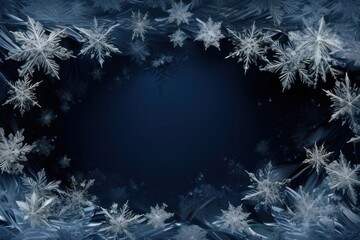 Canvas Print - frost backgrounds snowflake shape.