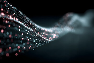 digital data stream background with binary code the low information of cyber scurity technology