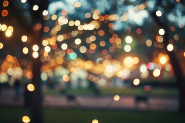 Wall Mural - city park lighting outdoors nature.