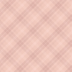 Wall Mural - Plaid repeat pattern with twill weave in nude beige.Tartan checkered seamless pattern.Vector illustration geometric texture background for fabric and prints.