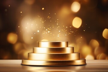 Wall Mural - gold background illuminated celebration decoration.