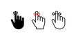 © 123levit - Reminder icons featuring fingers with ribbon bow in minimalist styles