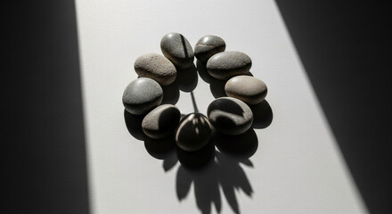 Elegant Oval Shaped Stones in a Circle.