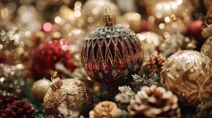 Wall Mural - christmas decoration no logos no brands ar 169