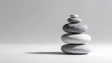 zen stones on gray  background