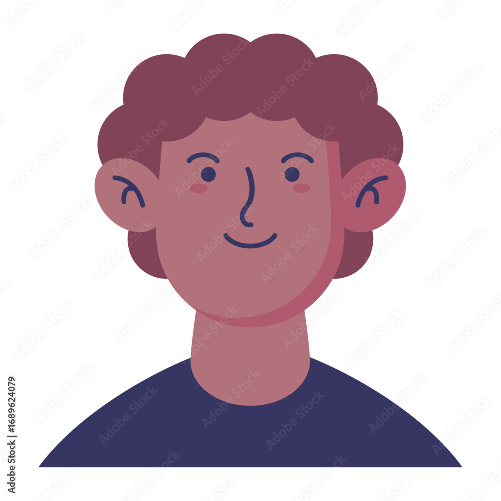 Avatar Male User Vector Illustration