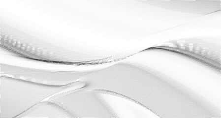 Wall Mural - Light gradient halftone dots grunge wide background. Abstract halftone monochrome dotted overlay vector pattern.
