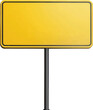 © Ahasanul - Yellow Rectangular Road Sign on Pole with black