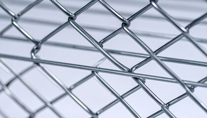 Close-up of Metal Mesh with Shallow Depth of Field