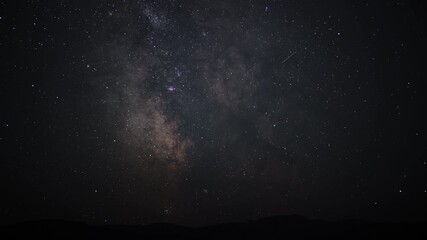 Wall Mural - Timelapse of the Milky Way on the dark night sky