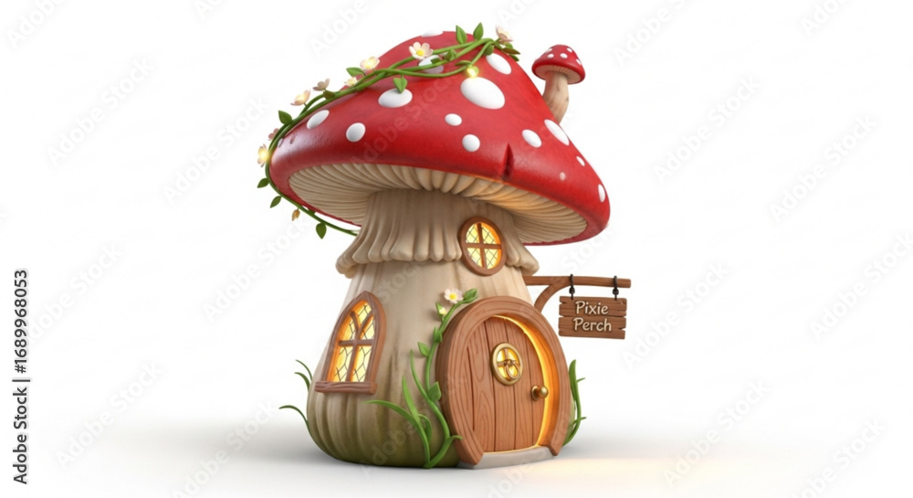 Pixie Perch Mushroom house fairy house pixie perch fantasy home whimsical dwelling ...