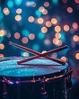 © Sumon - Snare drum glowing with concert stage lights high resolution picture