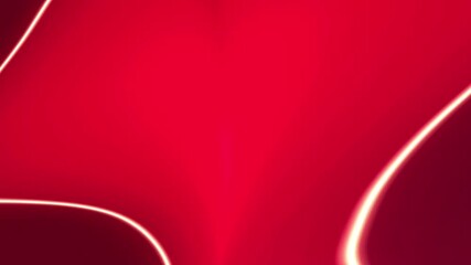 Wall Mural - Pink fractal neon glowing heart shape flowing on background. Love, wedding copy space simple backdrop