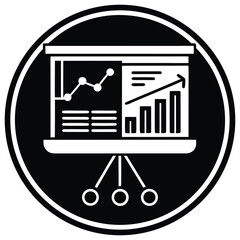 presentation slide vector icon