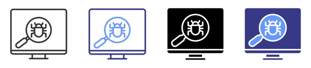 debug icon set multiple style