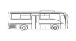 © ahmad - Detailed Line Drawing of a Modern Passenger Bus.