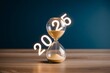 © Adnan - Time is running out for 2025 as sand flows into 2026 in this hourglass, symbolizing urgency and future planning.