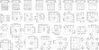 © SampaRani - Vector vector art of collection of blueprint floor plan layouts for furniture and room arrangements transparent background