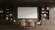© Laodefardin - Modern Conference Room with Blank Whiteboard and Wooden Accents